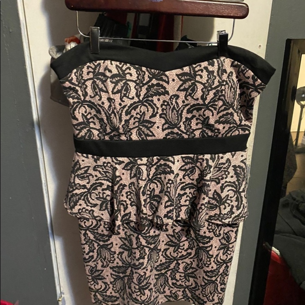 Strapless womens mini dress XL new